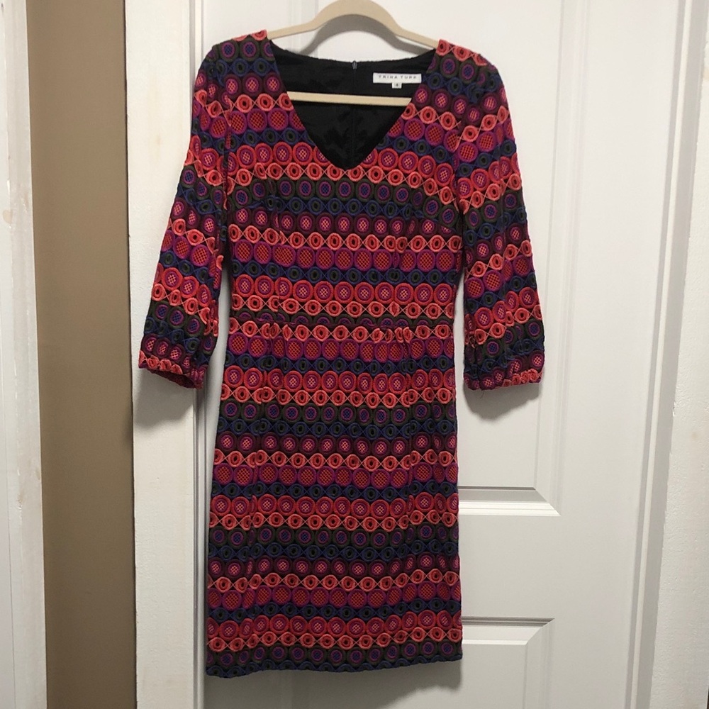 Trina Turk Nicole Textured Multi-Colored Dress. Size 4